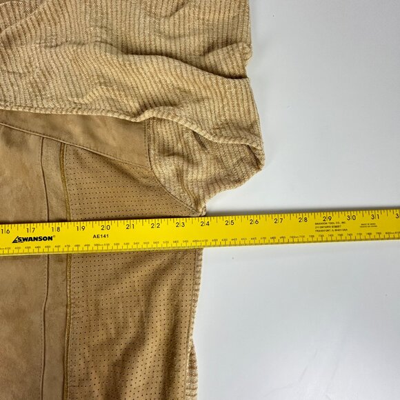 Umberto Bilancioni Sweater Men 52 Linen Blend Leather Pullover Italy Vintage Top - Picture 8 of 16